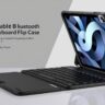 ProElite Rotatable Wireless Bluetooth TouchPad Keyboard flip case Cover for Apple iPad